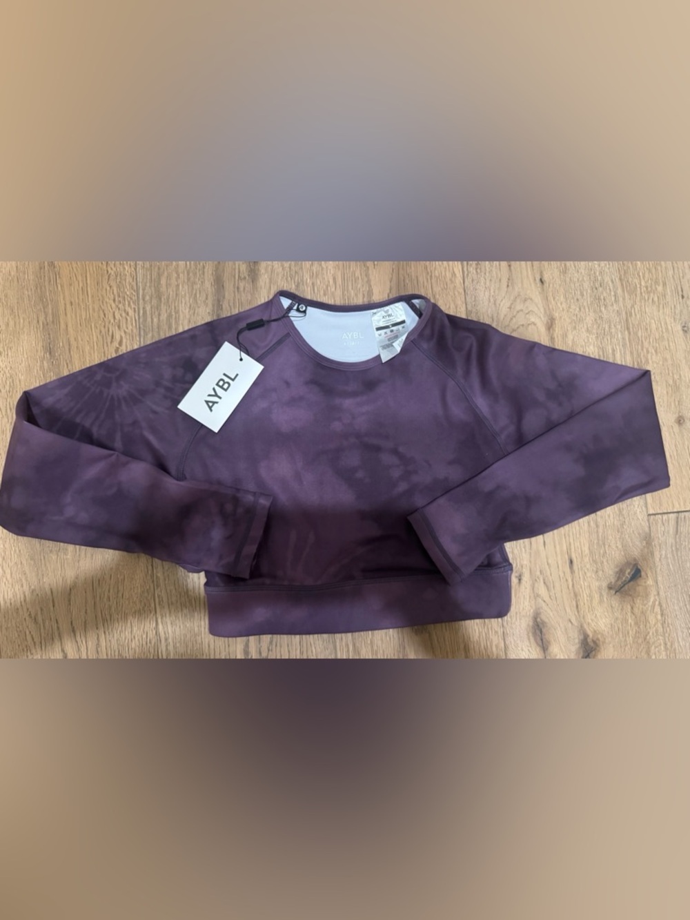 AYBL Seamless Tie Dye Long Sleeve Crop Top Size small - Picture 3 of 9